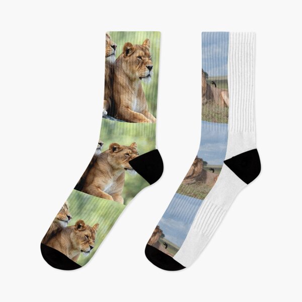 Item preview, Floral Two Lions in grassland. designed and sold by Hinny8.