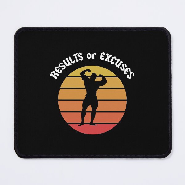 Item preview, Funny Gym Bodybuilding Sayings Results Or Excuses Retro Vintage Sunset designed and sold by magicos1.