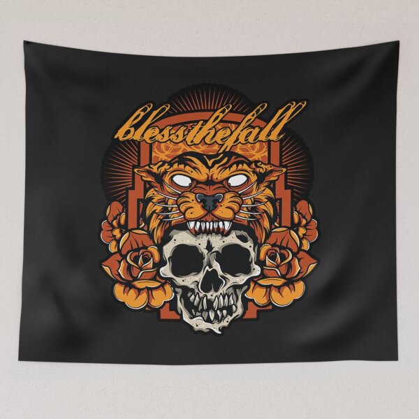 Item preview, tiger rose skull blood    designed and sold by PissyPrints2.