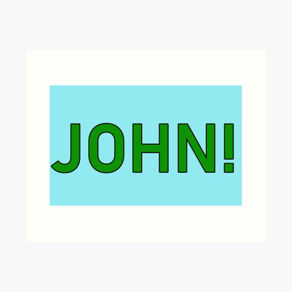 Item preview, John Name Green Letters designed and sold by LastGenLad.