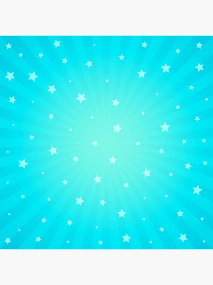 " Blue background with stars and rays" Poster for Sale by