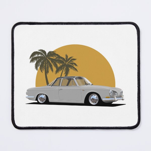 Item preview, Karmann Ghia Type 34 Razor with palm tree sunset background designed and sold by Hamilton illustrations.