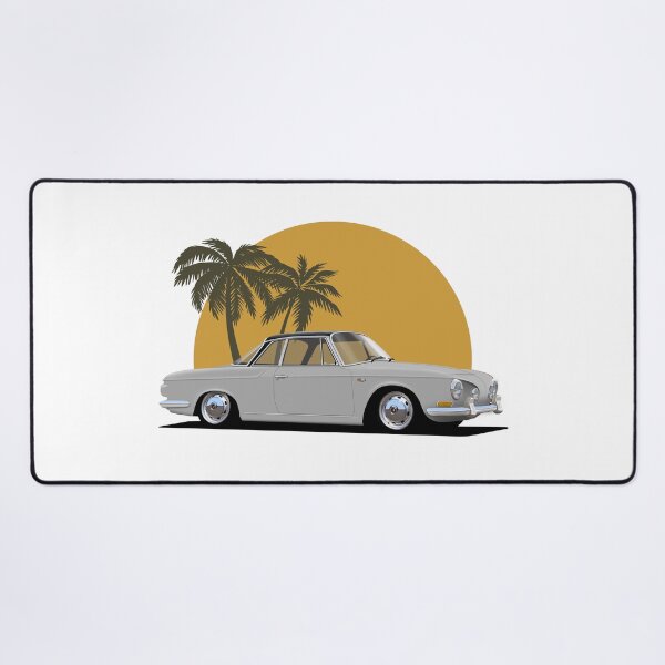 Item preview, Karmann Ghia Type 34 Razor with palm tree sunset background designed and sold by Hamilton illustrations.