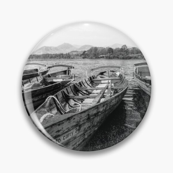 Item preview, Derwentwater Wooden Rowing Boat Black And White designed and sold by Paul Thompson Photography.