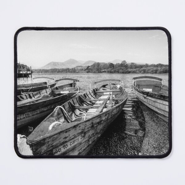 Item preview, Derwentwater Wooden Rowing Boat Black And White designed and sold by Paul Thompson Photography.