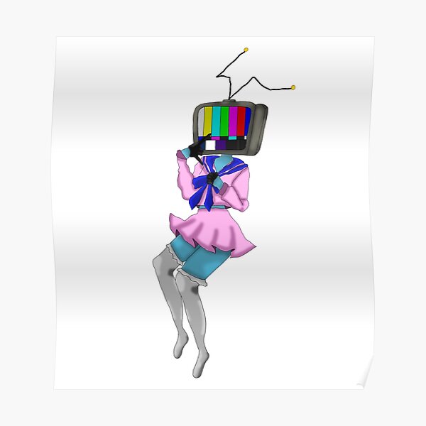 TV head girl, an art print by phagetalk - INPRNT