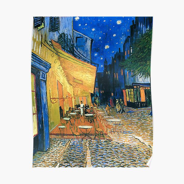 Café Terrace at Night (Place du Forum, Arles) - Vincent van Gogh Poster