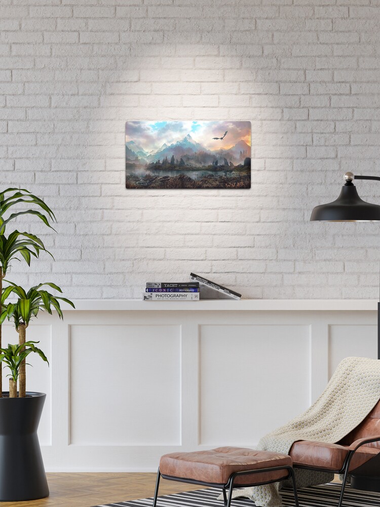 Thumbnail 1 of 4, Metal Print, Dragon Mountain designed and sold by autrouvetout.