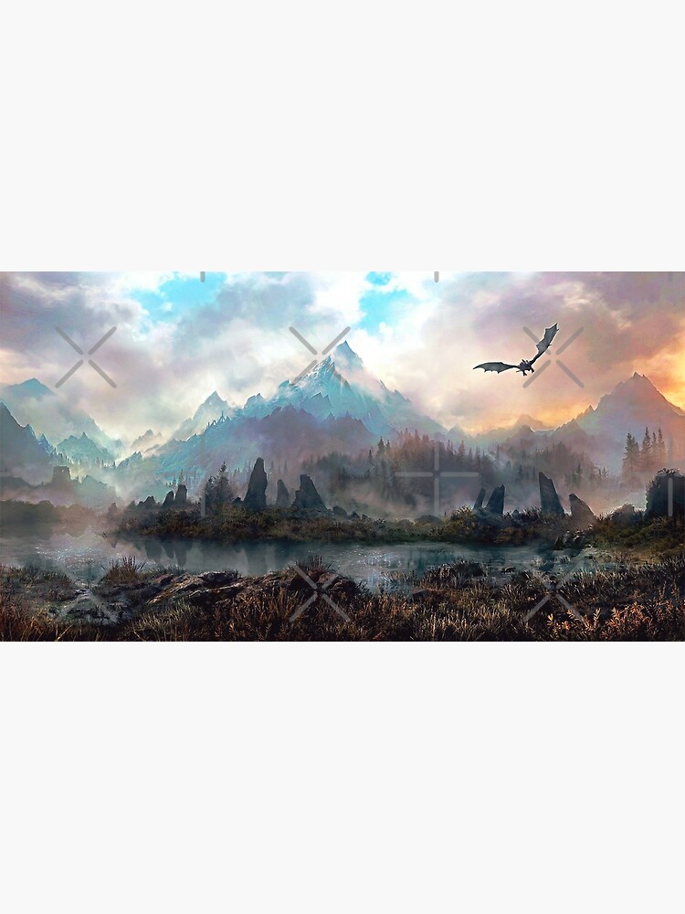 Thumbnail 4 of 4, Metal Print, Dragon Mountain designed and sold by autrouvetout.