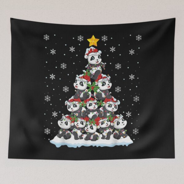 Item preview, Panda Lover Christmas Tree light snow designed and sold by ClamenTaon.