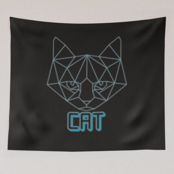 Item preview, geometric cat designed and sold by capotees.