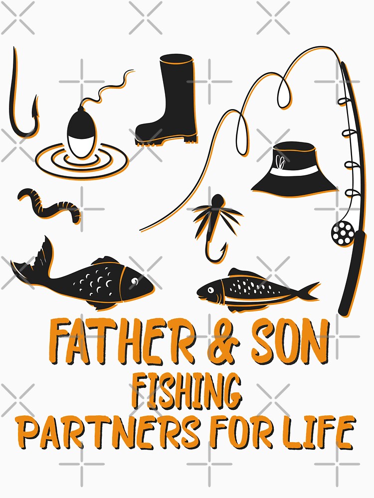 Dad Son Fishing Matching, Fishing, Father And Son T-shirt  Sticker for  Sale by Mouadox