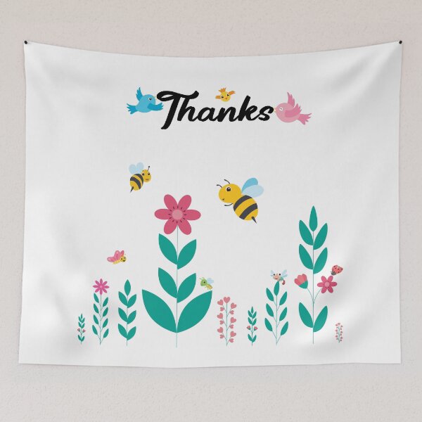 Item preview, Cute bee flowers and gift thanks you honey designed and sold by lakshithared.