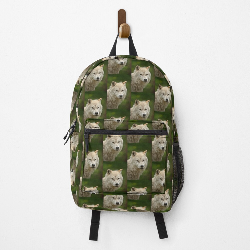 Vista previa del artículo con la obra «Mochila», diseñado y vendido por WolvesOnly.