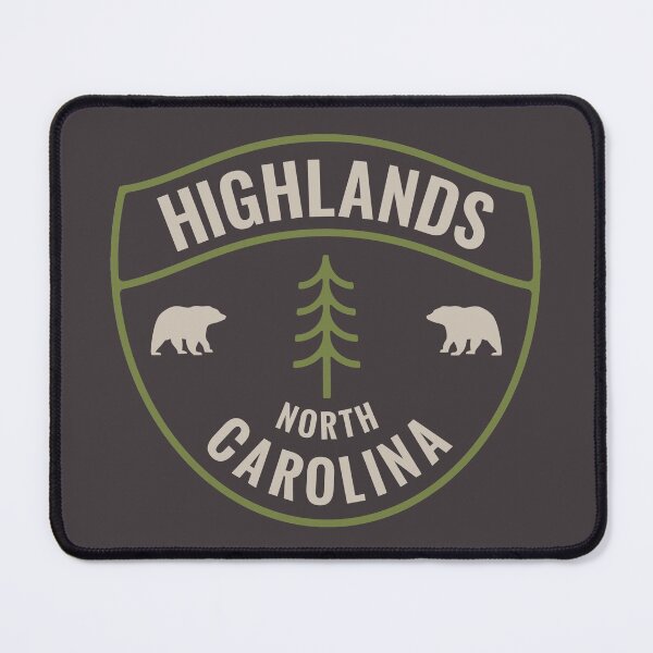 Item preview, Highlands North Carolina with a NC Forest and Tree Souvenir Badge designed and sold by palmettodigital.