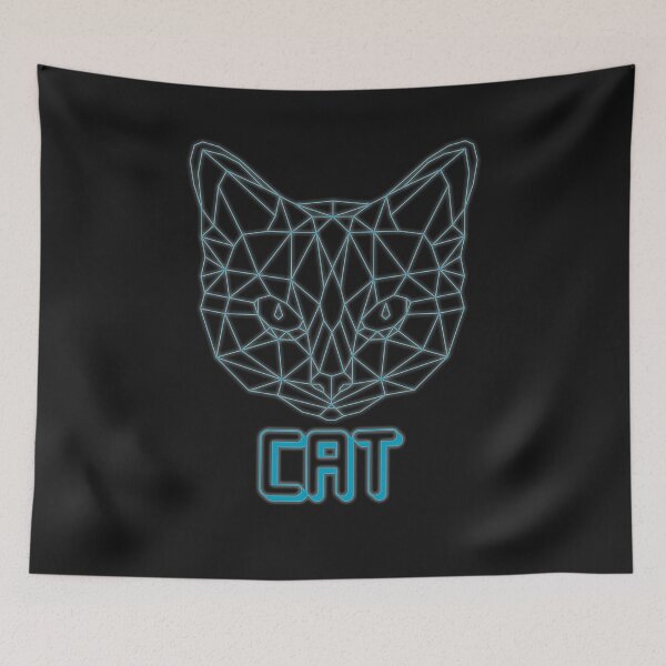 Item preview, geometric cat designed and sold by capotees.