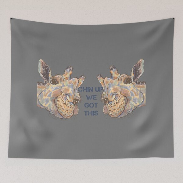 Item preview, Chin up. We got this, Giraffe inspired, Wildlife wisdom, Africa wild designed and sold by DebbieJoyArt.