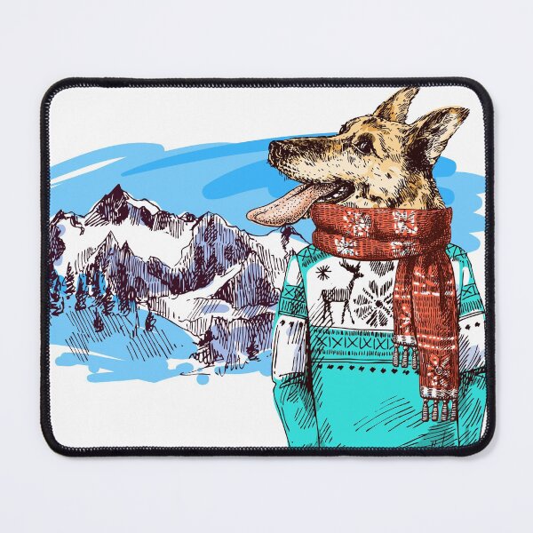 Item preview, The dog mountain and snow pull colors christmas designed and sold by yassineddy.