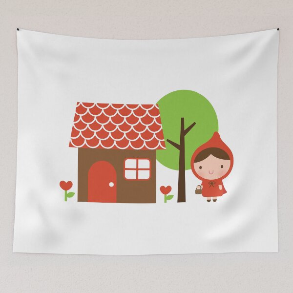 Item preview, Cute Little Red Riding Hood And Cottage House designed and sold by rustydoodle.