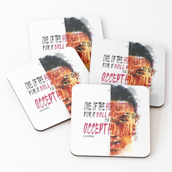 Item preview, Scottie Pippen Inspiration Saying Motivational Quote Watercolor sketching Positive quote: One of the hardest things for a ball player to do is to accept his role designed and sold by scribblelife.