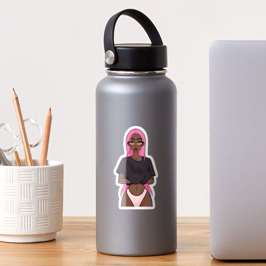 Anime beautiful sleepy black girl Sticker