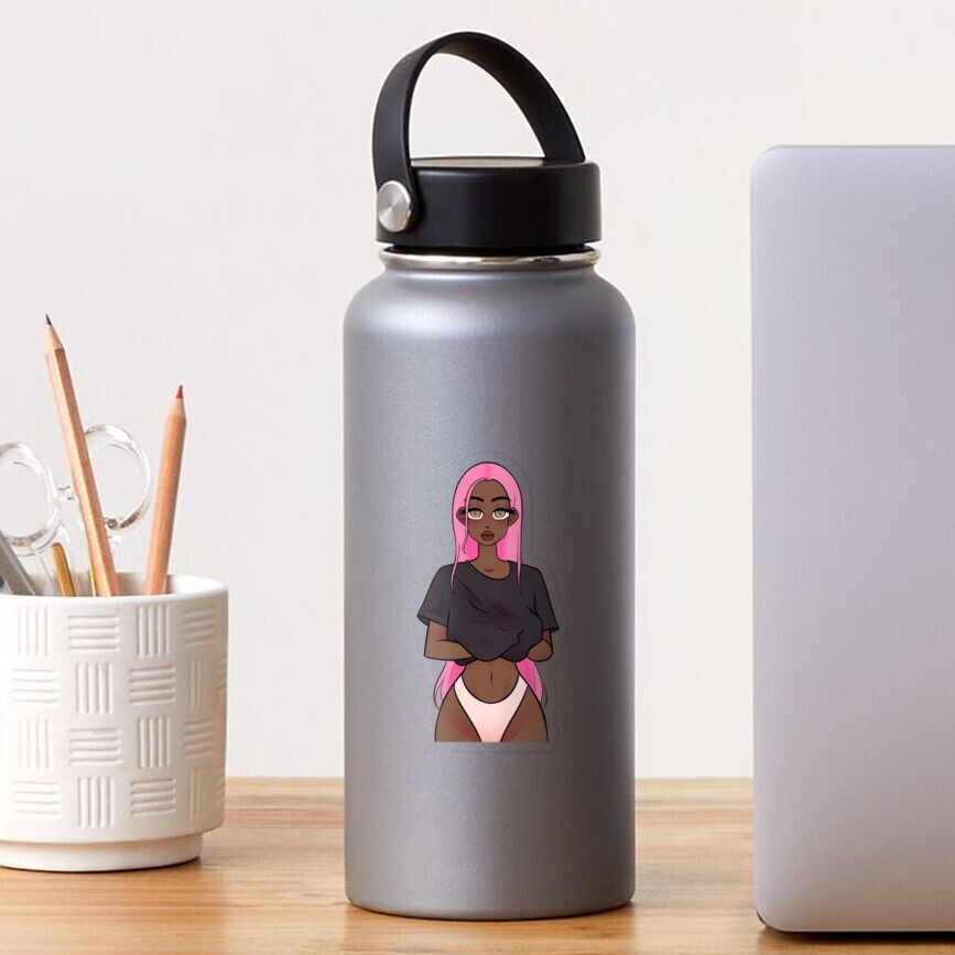 Anime beautiful sleepy black girl Sticker