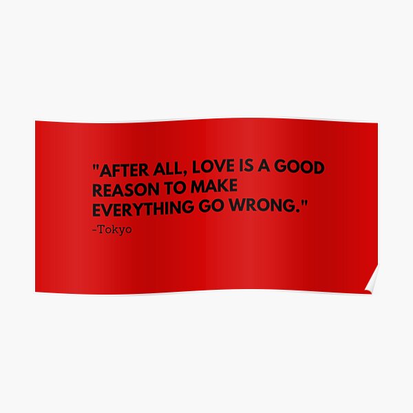 Citation de la casa de papel Poster