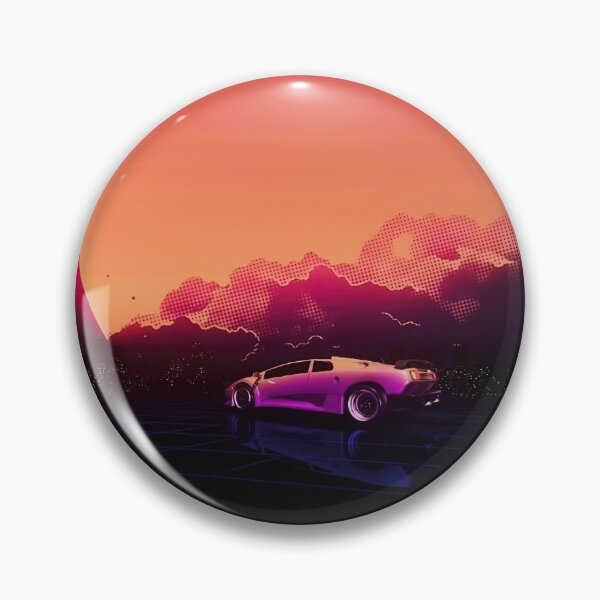 Item preview, Synthwave Abstract Retro Car Sunset Digital Art designed and sold by Rakuten Mallor.