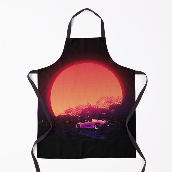 Item preview, Synthwave Abstract Retro Car Sunset Digital Art designed and sold by Rakuten Mallor.