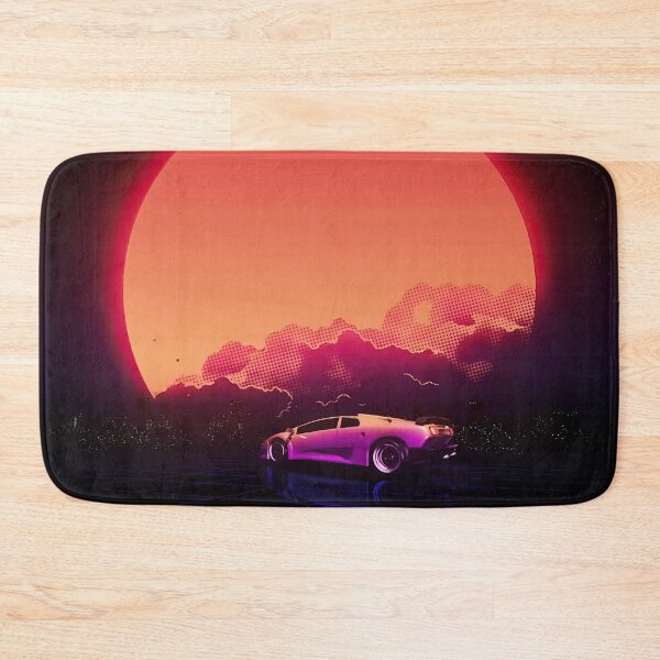 Item preview, Synthwave Abstract Retro Car Sunset Digital Art designed and sold by Rakuten Mallor.