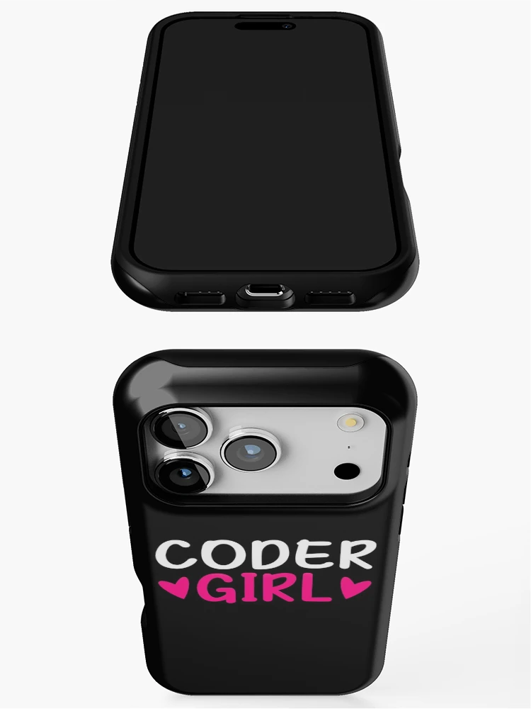 Thumbnail 3 of 4, iPhone Case, Funny Works Coder Girl, Coding Software Computer Programming designed and sold by LKTankdesign.
