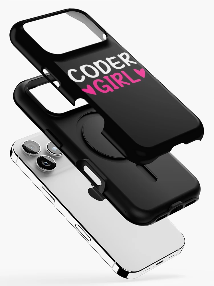 Thumbnail 2 of 4, iPhone Case, Funny Works Coder Girl, Coding Software Computer Programming designed and sold by LKTankdesign.