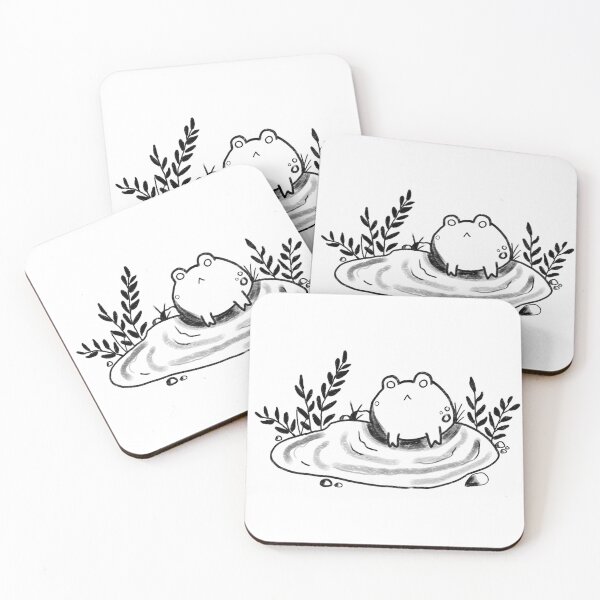 Item preview, cute frog in a pond designed and sold by Mayarart.