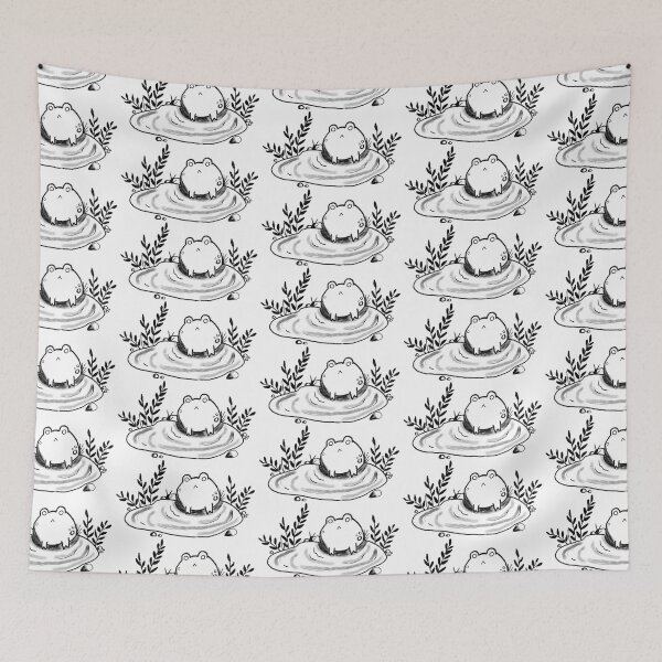 Item preview, cute frog in a pond designed and sold by Mayarart.