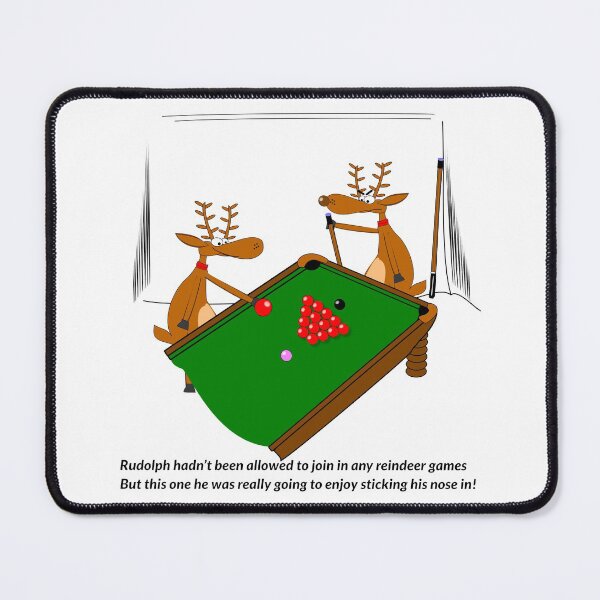 Item preview, Rudolph plays snooker designed and sold by benandfreya.