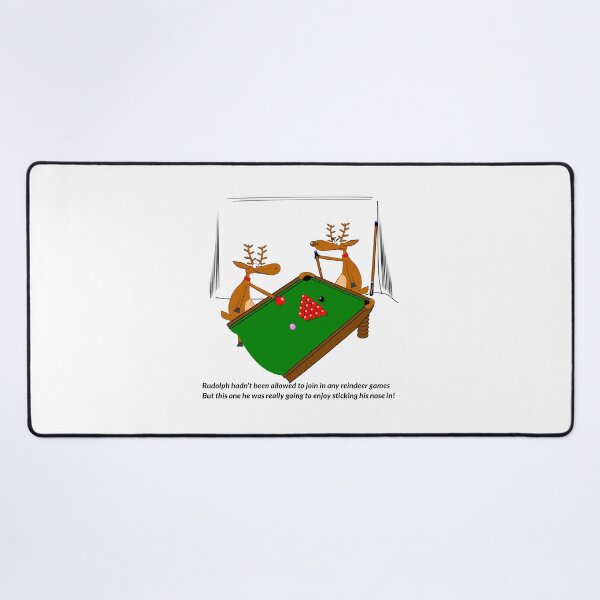 Item preview, Rudolph plays snooker designed and sold by benandfreya.
