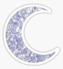 lune florale Sticker