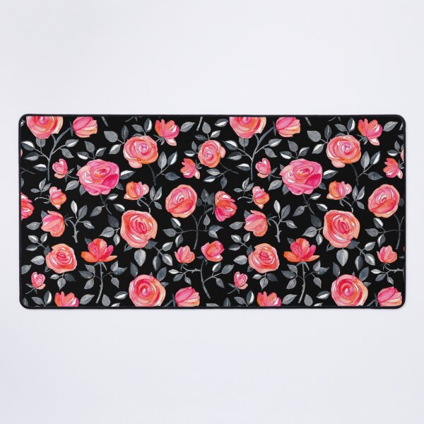 Item preview, Roses on Black - a watercolor floral pattern designed and sold by micklyn.