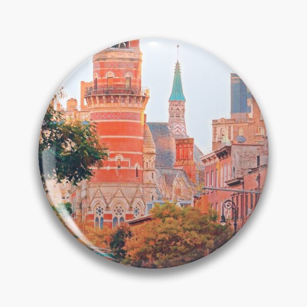 Item preview, Sunset Over Greenwich Village, NYC designed and sold by Sofia-Draws.