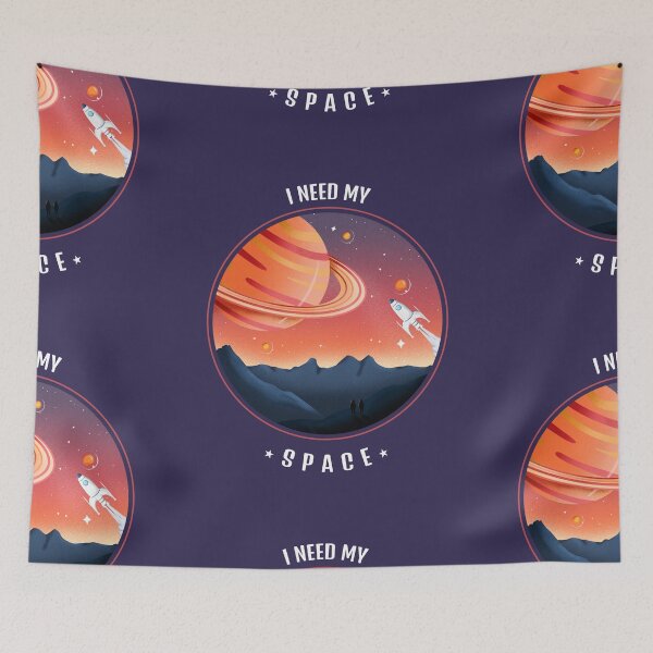 Item preview, I need my space funny Jupiter Saturn Rocket ship hipster puns designed and sold by Meek-Anime.
