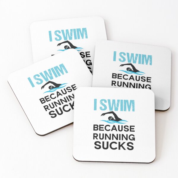 Item preview, I Swim Because Running Sucks Funny gift for swimming lovers designed and sold by Beinfashion.