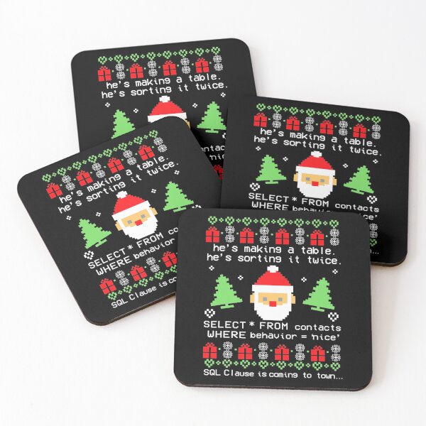 Item preview, Funny Works Coder Santa Claus SQL Clause Is Coming To Town Christmas designed and sold by LKTankdesign.
