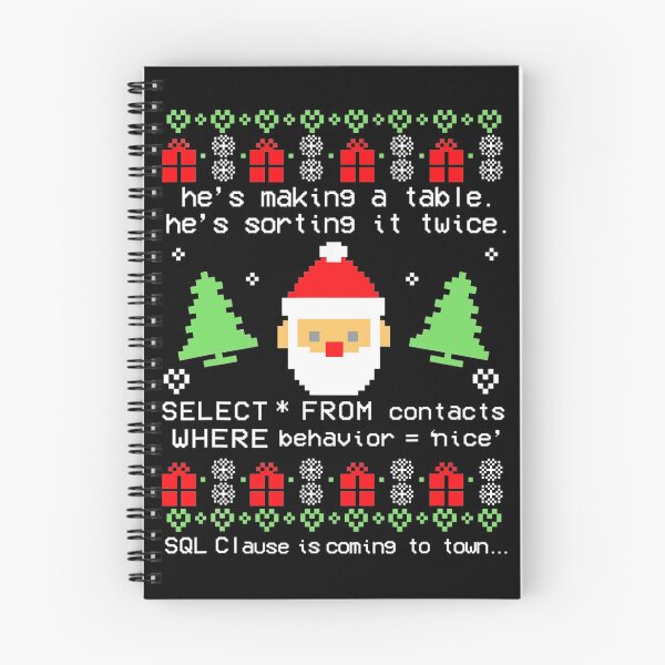 Item preview, Funny Works Coder Santa Claus SQL Clause Is Coming To Town Christmas designed and sold by LKTankdesign.