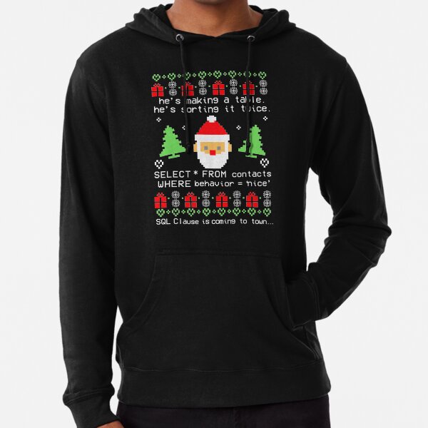 Item preview, Funny Works Coder Santa Claus SQL Clause Is Coming To Town Christmas designed and sold by LKTankdesign.
