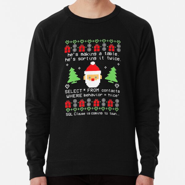 Item preview, Funny Works Coder Santa Claus SQL Clause Is Coming To Town Christmas designed and sold by LKTankdesign.