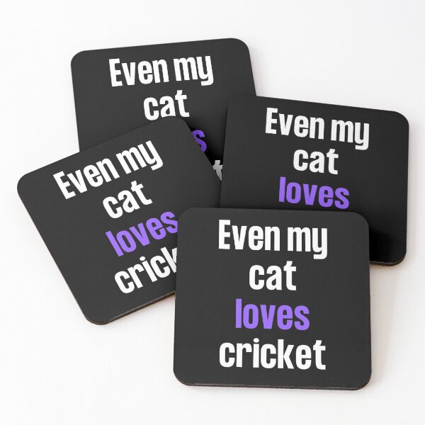 Item preview, Even my cat loves cricket designed and sold by TheGreenGoat.