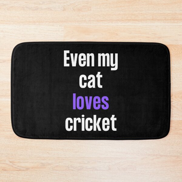 Item preview, Even my cat loves cricket designed and sold by TheGreenGoat.