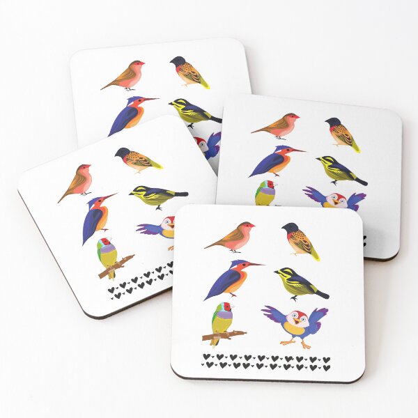 Aperçu de l'œuvre Oiseaux sauvages beaux, joyeux et drôles créée et vendue par Hinny8.