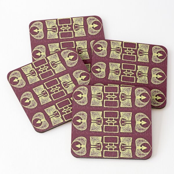 Item preview, African Wax Abstract Symbols Textile Design Red Earth designed and sold by Tony Cisse.