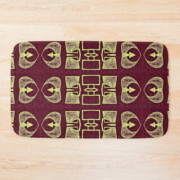 Item preview, African Wax Abstract Symbols Textile Design Red Earth designed and sold by Tony Cisse.
